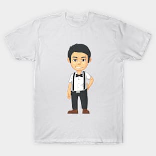Young Man Character with Bowties T-Shirt